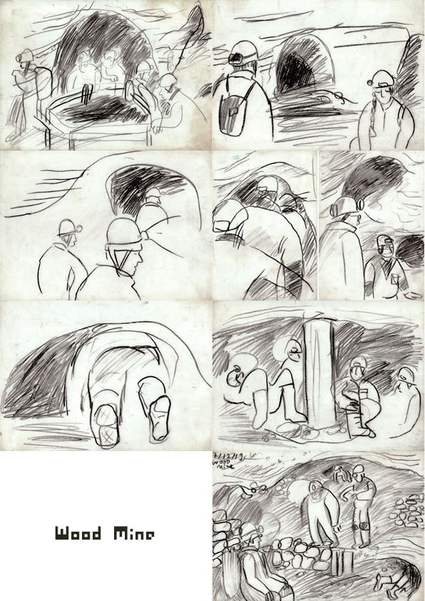 Wood Mine. Illustration Copyright © Dominika Wróblewska Drawing